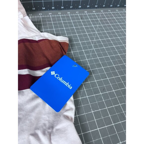 Columbia Women's Daisy Days Graphic Tank Top Sz S Orange & Cream Activewear - Picture 3 of 7